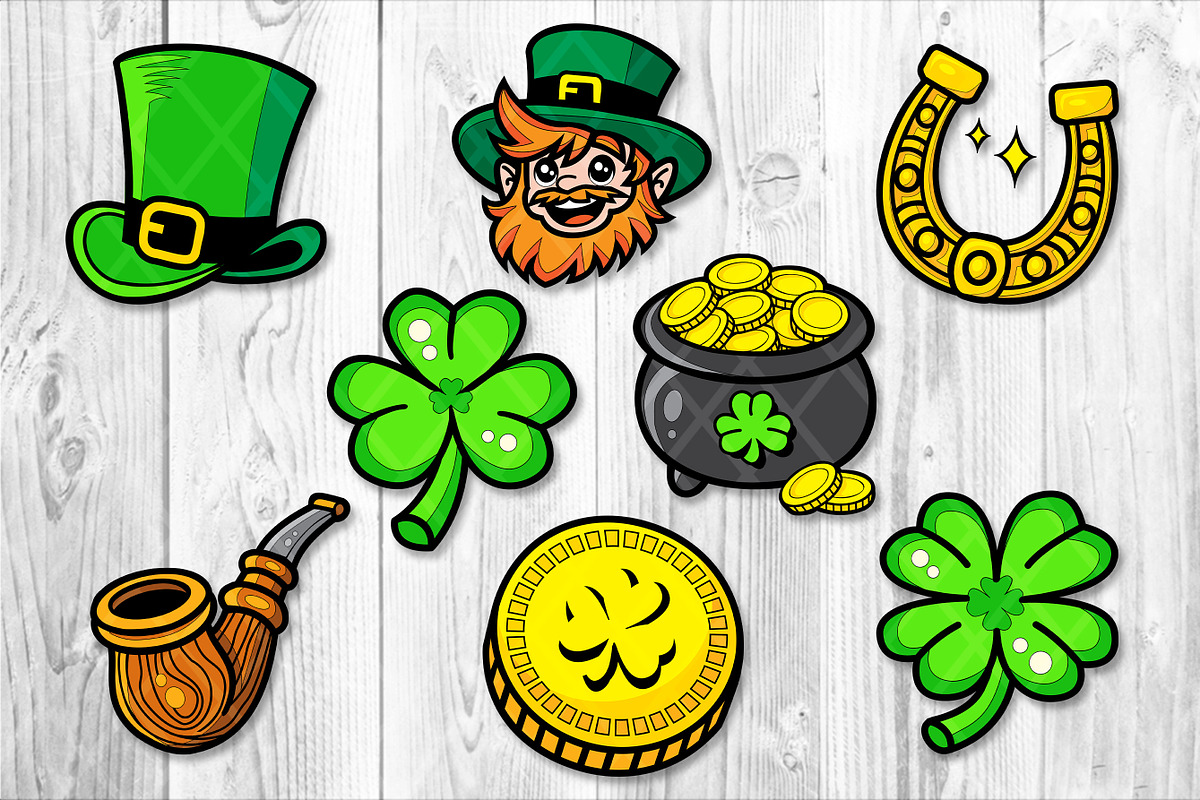St.Patrick Clipart Set Color Version, an Illustration by V Design Creator (Photo 5 of 8)
