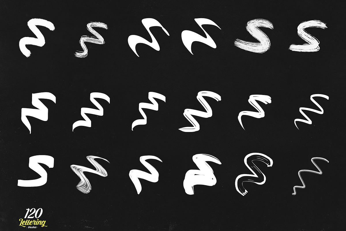 120 lettering brushes for procreate, a Brush Add-On by Endete & Mazak brushes (Photo 7 of 8)