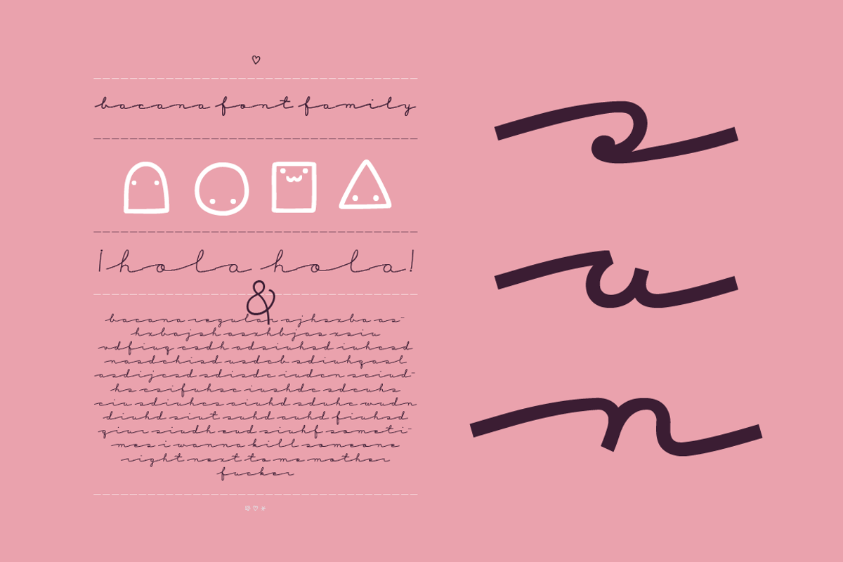 Bacana font family preview 4