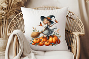 Vintage Halloween Witch Clipart, an Illustration by Pixels.Craft (Thumbnail 7 of 7)