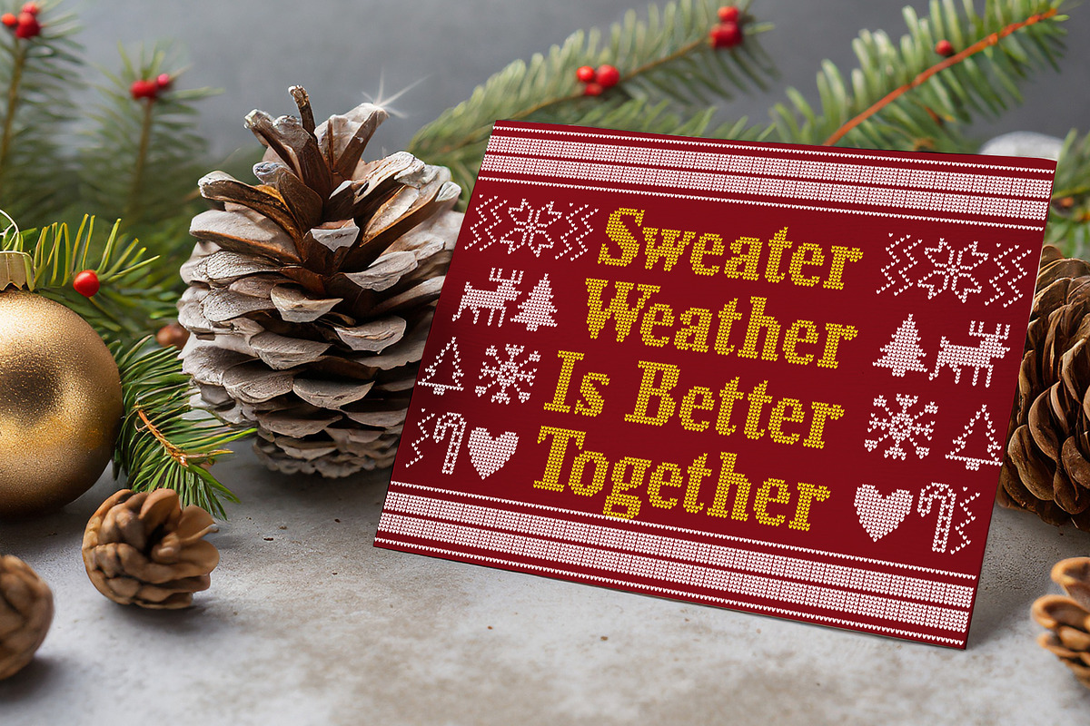 Ugly Sweater Serif Font, a Serif Font by Fontastic Ventures (Photo 3 of 5)