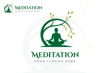 Yoga logo meditation logo fitness