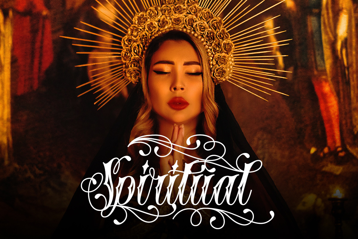 Blessed | Traditional Tattoo Font, a Script Font by Muntab_Art (Photo 10 of 10)