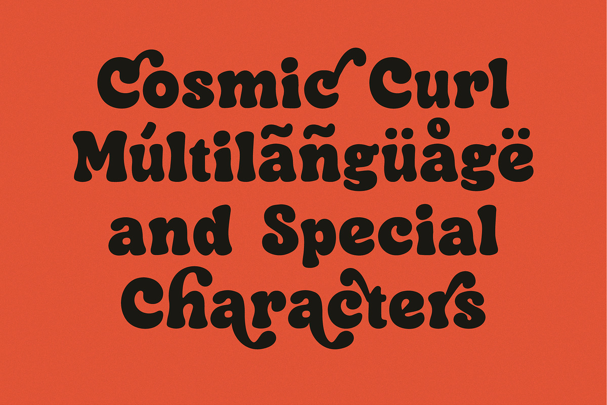 Cosmic Curl Font, a Sans Serif Font by Modikstype (Photo 10 of 11)