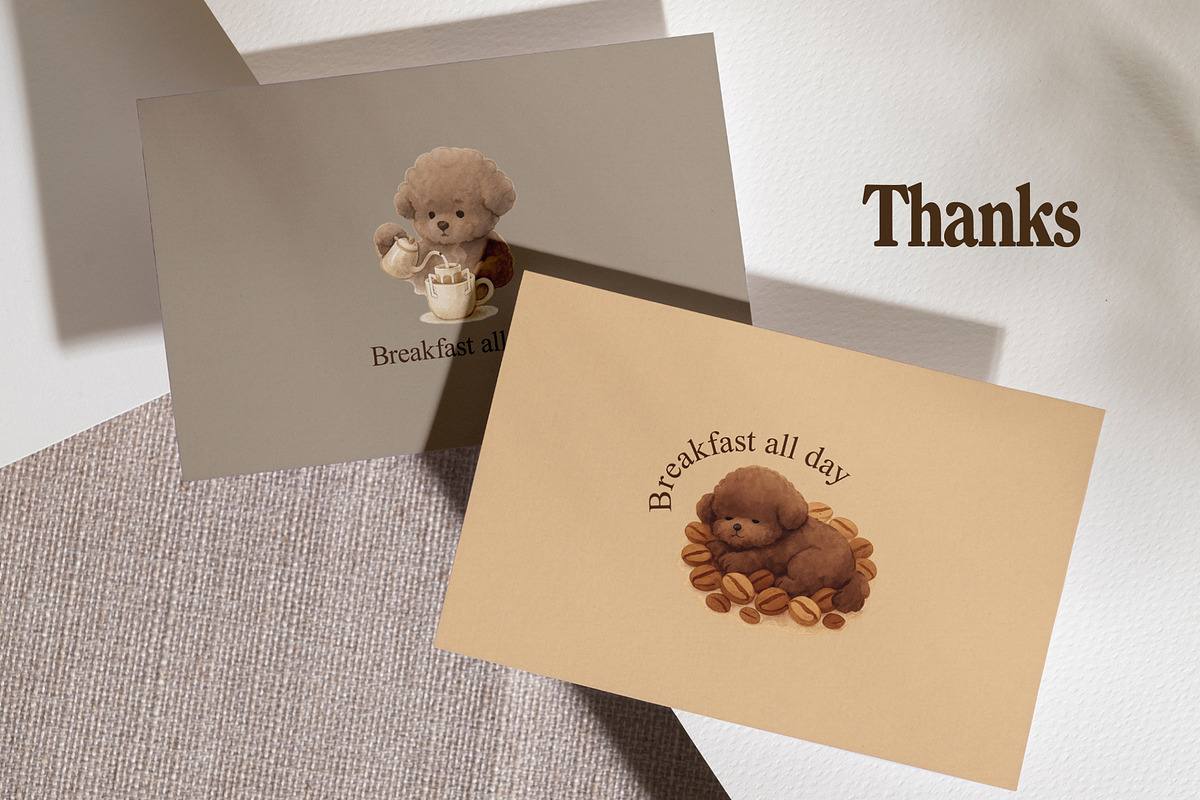 Whimsical Bichon: Kawaii Sticker Kit, an Animal Illustration by divanovskaya_nv (Photo 18 of 18)