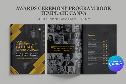 Canva Program Book Template