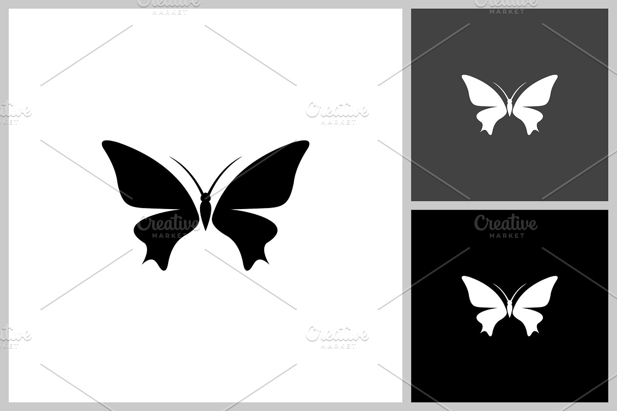 butterfly animal logo design vector, an Animal Illustration by quadrazo