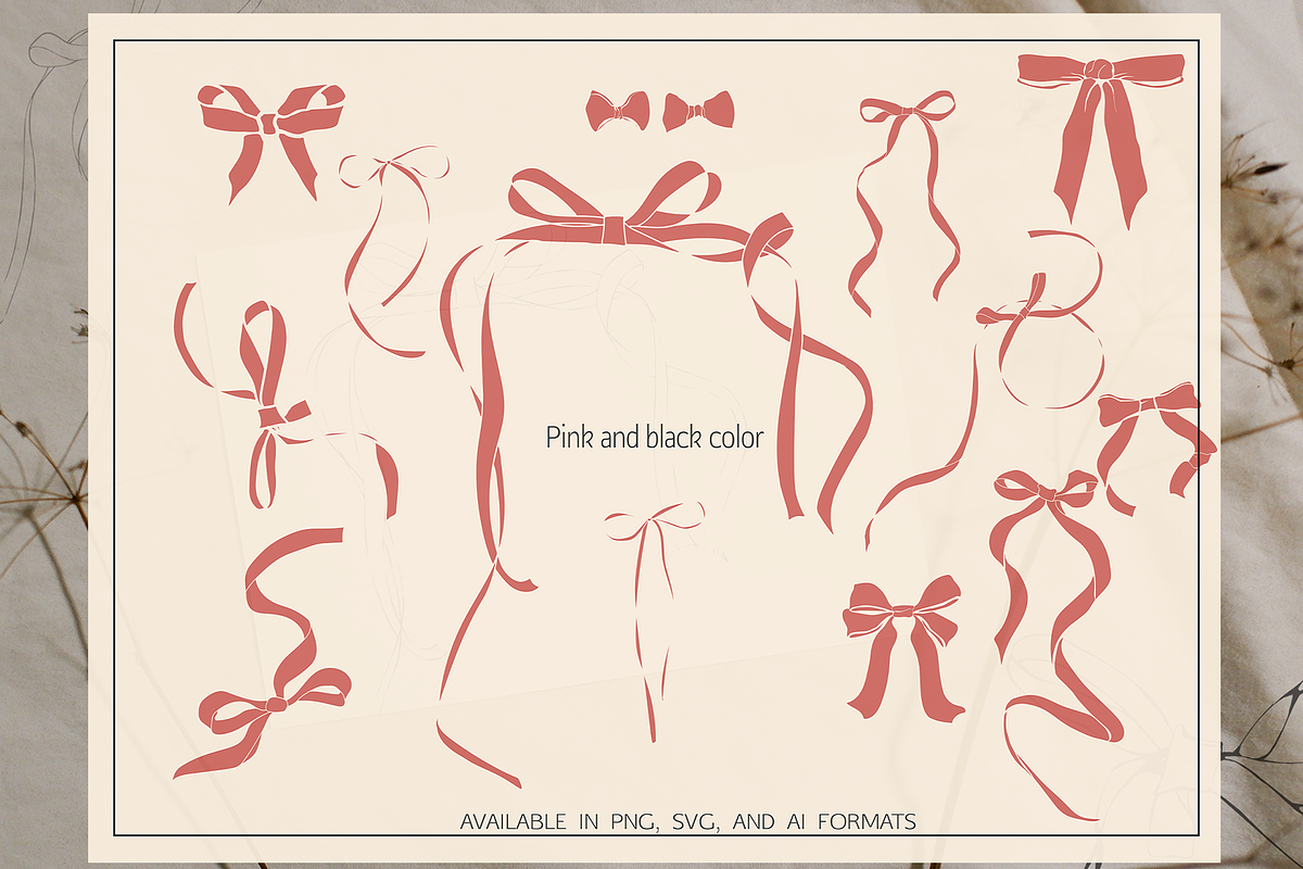 Elegant Bows & Frames – Clipart, a Decorative Illustration by NatalieArtsDenysenko (Photo 8 of 11)