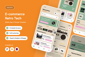 VintageHub - Retro Tech Shop Mobile, an App Template by productype1