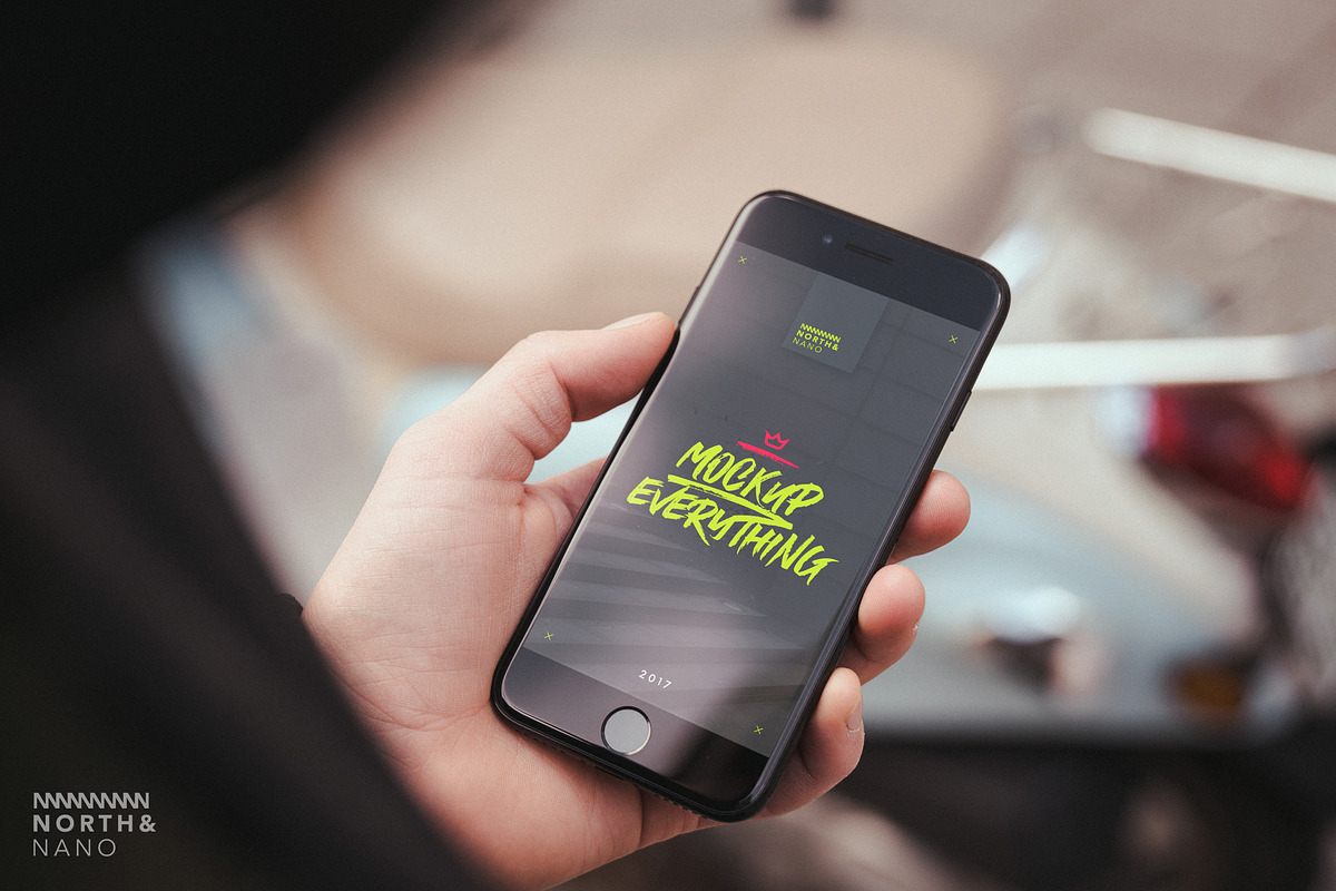 iPhone 7 PSD Mockups, an iPhone Mockup by North&Nano (Photo 3 of 9)