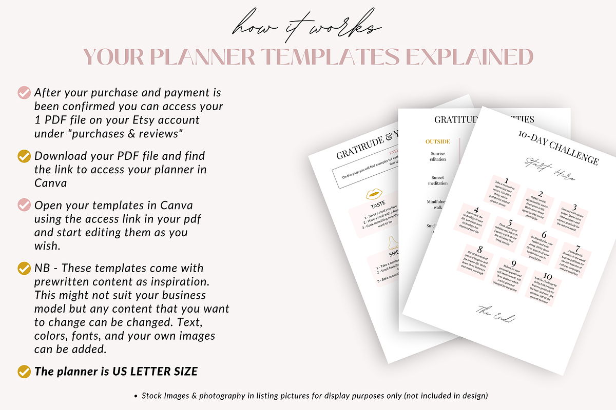 Gratitude planner Canva template, a Design Template by Cate Creates (Photo 8 of 9)