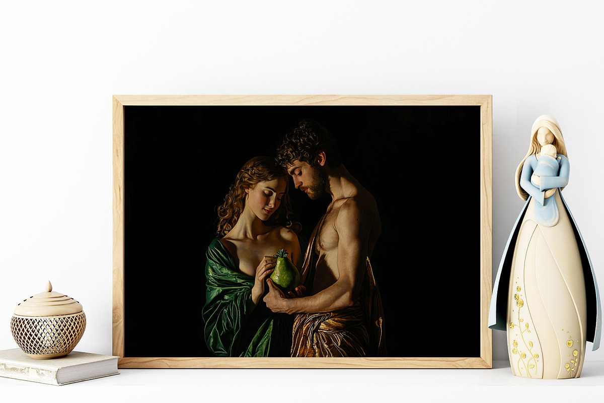 Adam & Eve with Forbidden Fruit Art, a Person Photo by PrintablesByFranklyn (Photo 4 of 8)