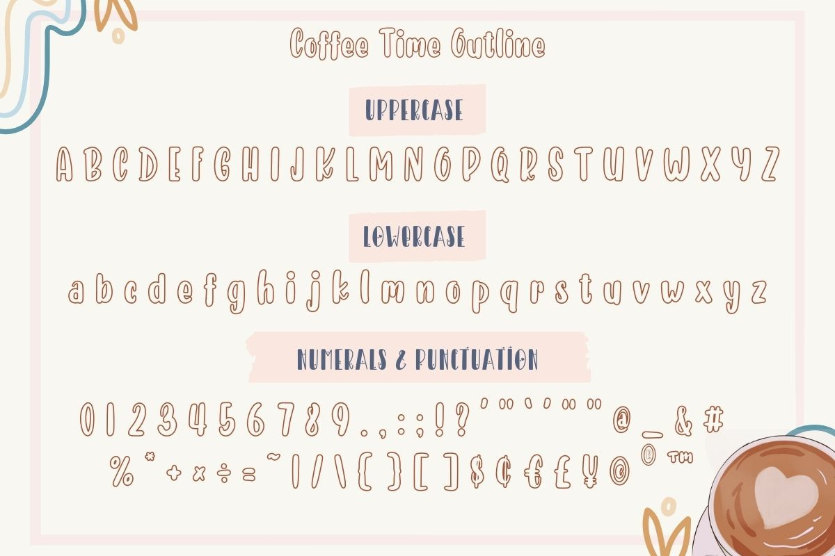 Coffee Time, a Handwritten Font by AnningArts (Photo 2 of 10)