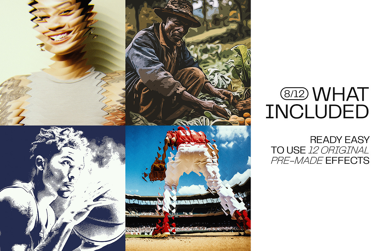 12 Photo Effect Templates, a Layer Style Add-On by iDoodle Studio (Photo 4 of 6)