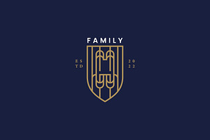 Geometric Line Initial GG Logo