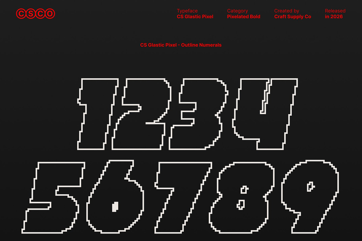 CS Glastic Pixel, a Sans Serif Font by Craft Supply Co. (Photo 5 of 8)