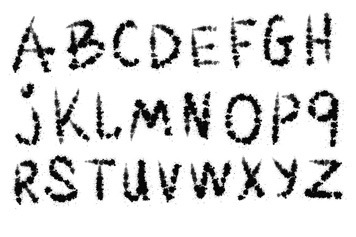 Blotch vector font.