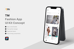 TM - Fashion App UI Kit, an UI Kit Template by iDoodle Studio