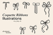 Coquette Ribbons Illustration, a Decorative Illustration by ginni illustrations (Thumbnail 1 of 5)