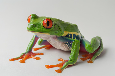 Frog on a white background, an Animal Photo by Handmadefont