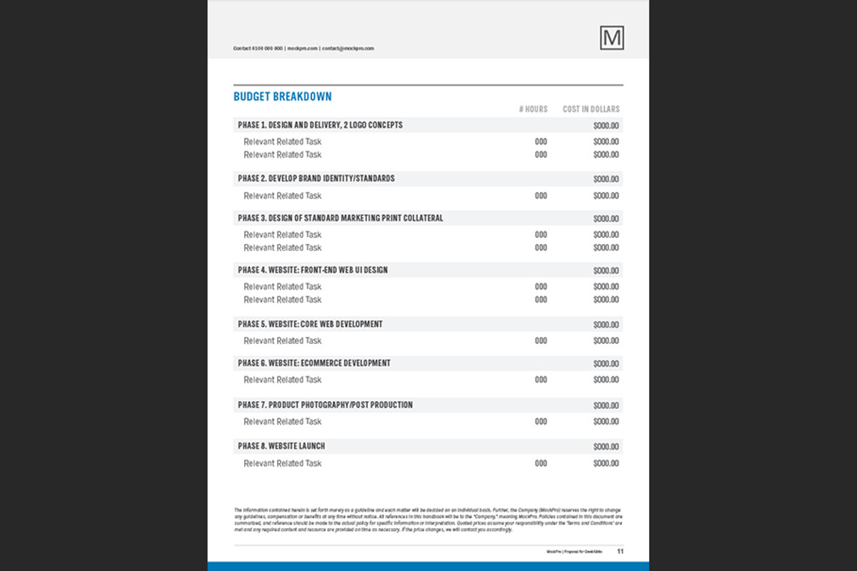 Simple Proposal Template Indesign, a Stationery Template by Shop Mockpro (Photo 13 of 20)