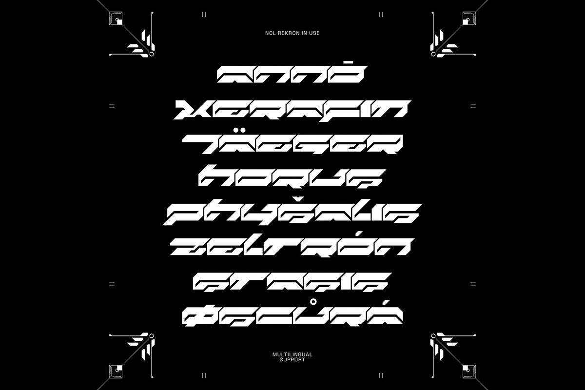 NCL REKRON - Y2K Futuristic Font, a Sans Serif Font by Enxyclo Studio (Photo 8 of 12)