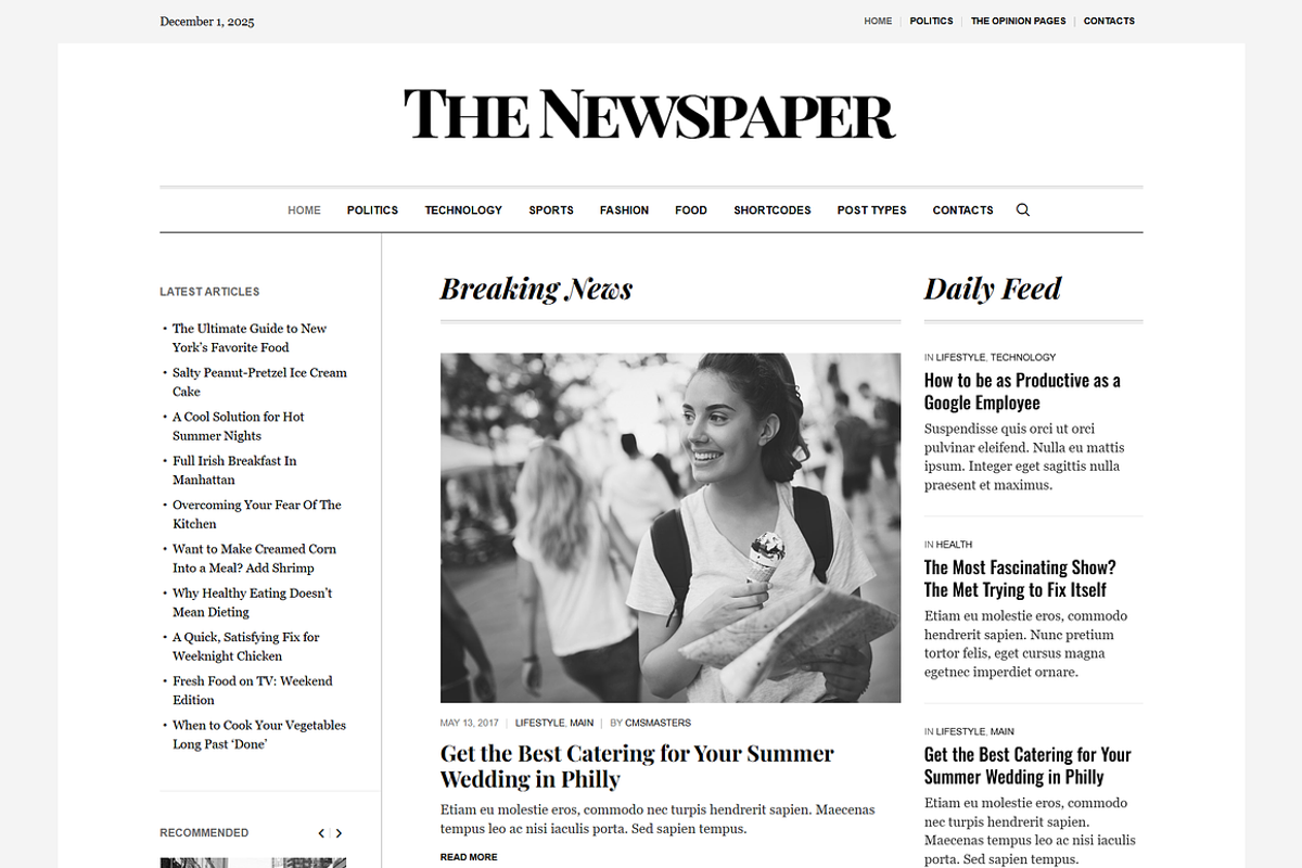 Magazine Editorial WordPress Theme, a WordPress Template by Elite Templates (Photo 1 of 10)