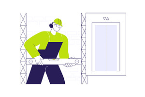 Elevator installation abstract, an Object Illustration by Visual Generation