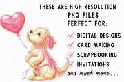 Whimsical Valentines Day Dog Clipart, an Illustration by Libby Wishes (Thumbnail 6 of 7)