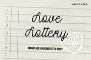 Love Lottery: Monoline font, a Script Font by MCKP*ME (Thumbnail 1 of 8)