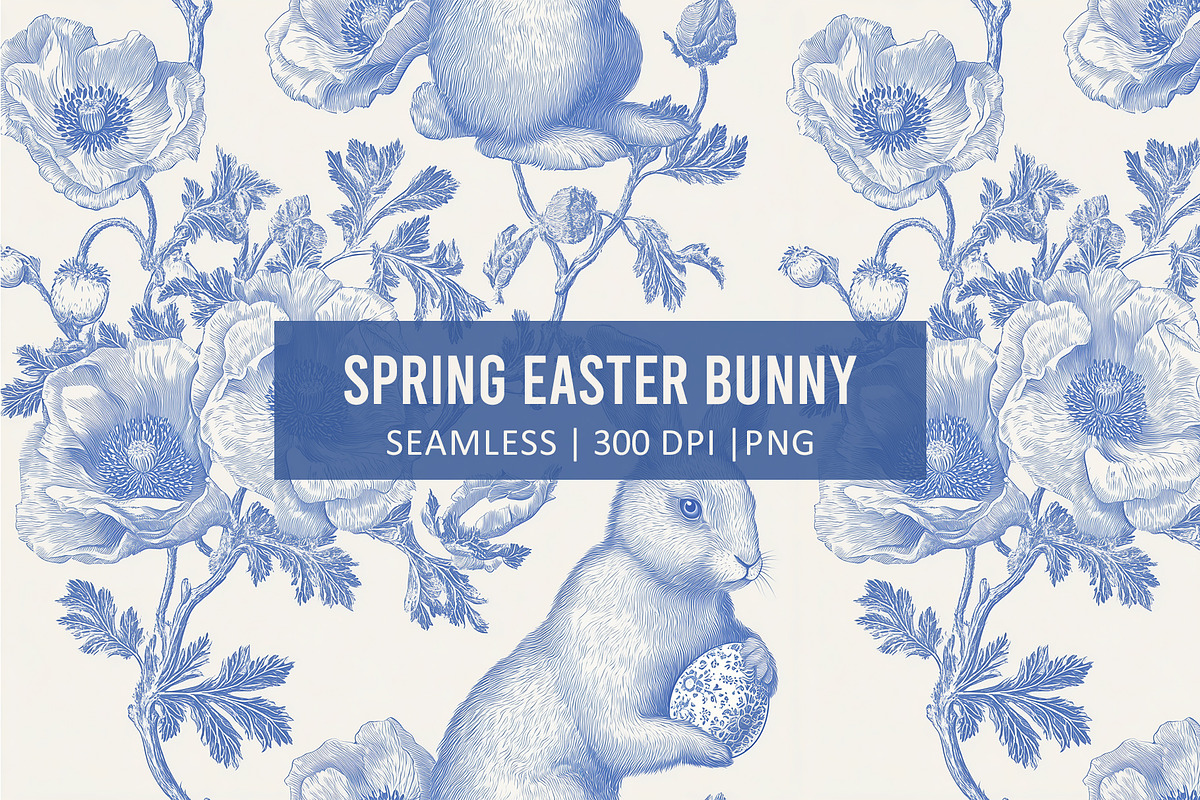 SPRINT EASTER BUNNY Seamless Pattern, a Pattern Graphic by AYAKA Studio Co. (Photo 1 of 8)