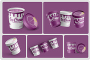 Ice Cream Tub Mockup, a Packaging Mockup by RamStudio2 (Thumbnail 2 of 14)