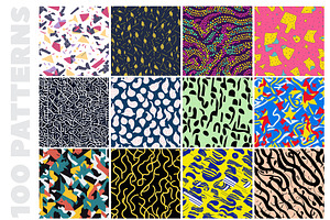 100 Eclectic Vibrant Patterns