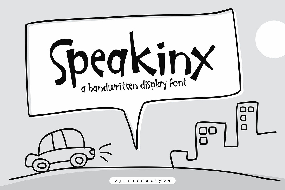 Speakinx - A Handwritten Typeface, a Handwritten Font by nIznaztype (Photo 1 of 6)