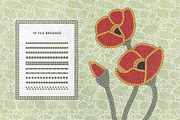 Mosaic Tile Illustrator Brushes, a Brush Add-On by pixelbuddha.net (Thumbnail 8 of 10)