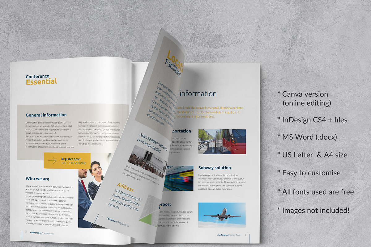 Conference Agenda Template, a Brochure Template by Sabin (Photo 2 of 6)
