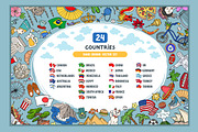 Vector set with 24 countries, an Object Graphic by Olga Chuklay (Thumbnail 1 of 5)