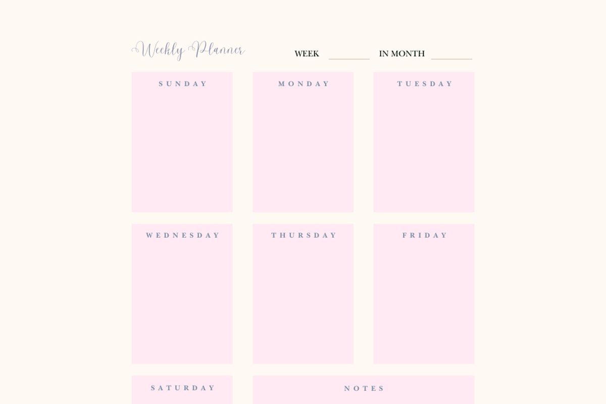 Weekly Planner, a Stationery Template by Brand Your Biz Co. (Photo 5 of 10)