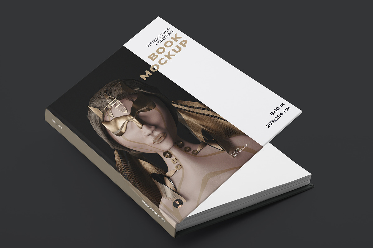Hardcover Book Mockup - 8x10 In, a Print Template by Mockups by Carlos ...