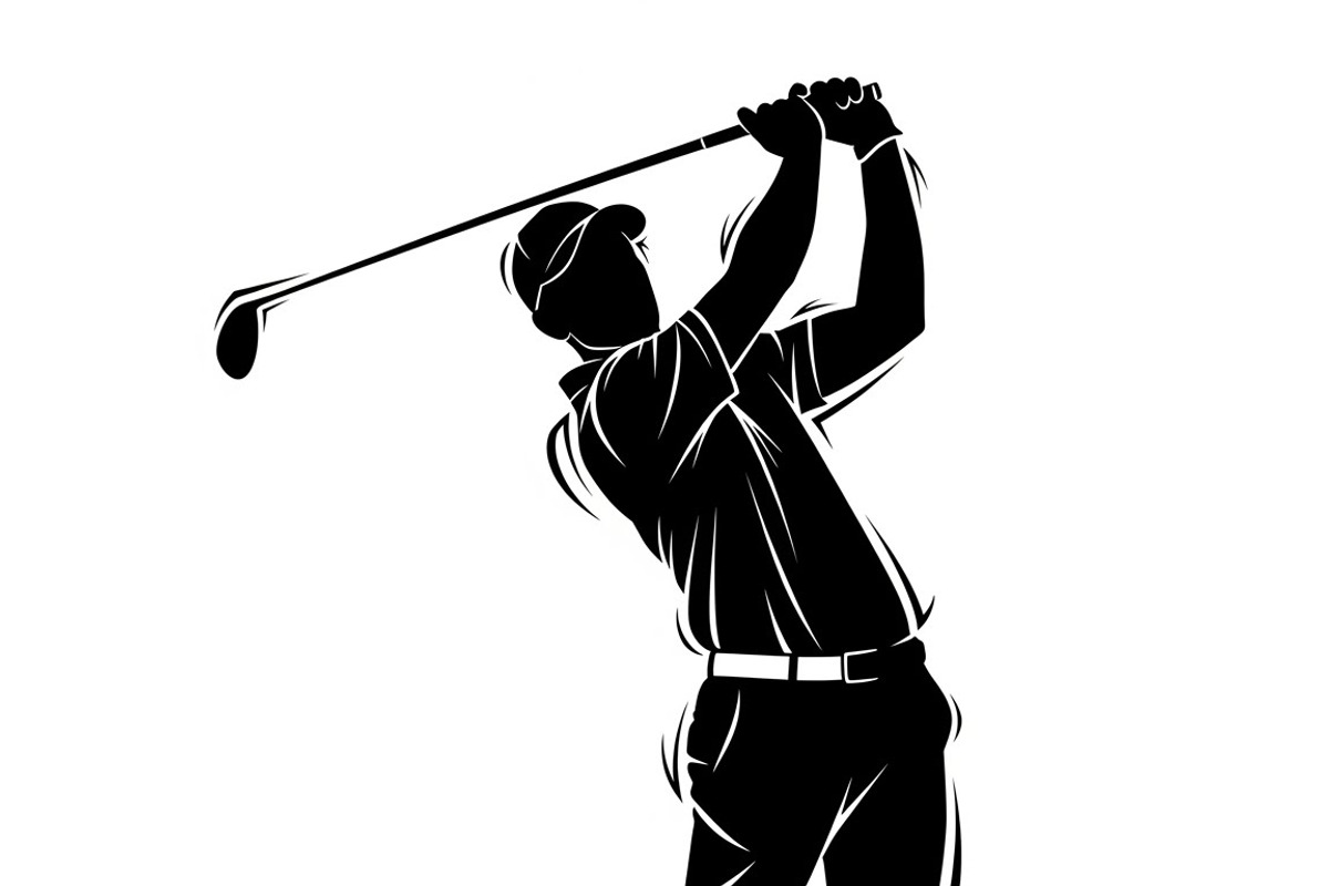 golfing swing silhouettes showcasing, an Illustration by Amazin_art (Photo 19 of 31)