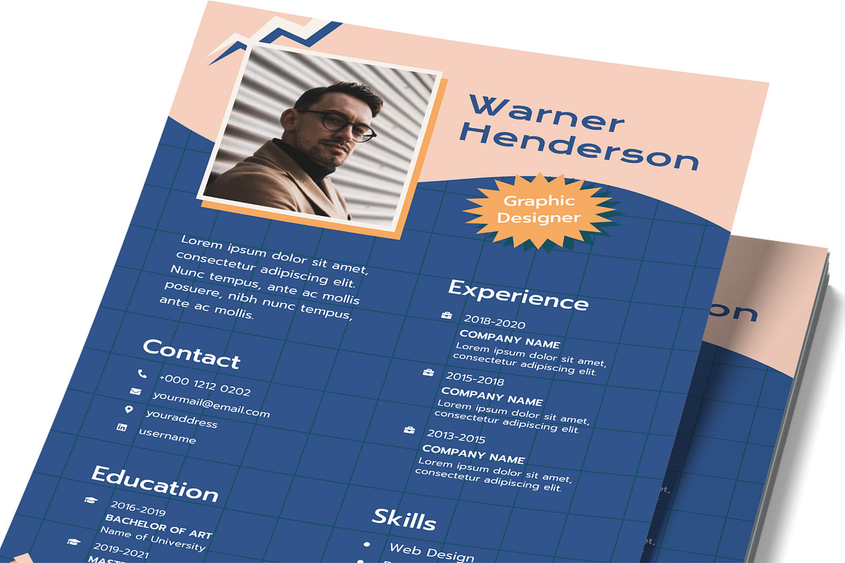 90's Resume Template Design, a Resume Template by rivatxfz (Photo 2 of 2)