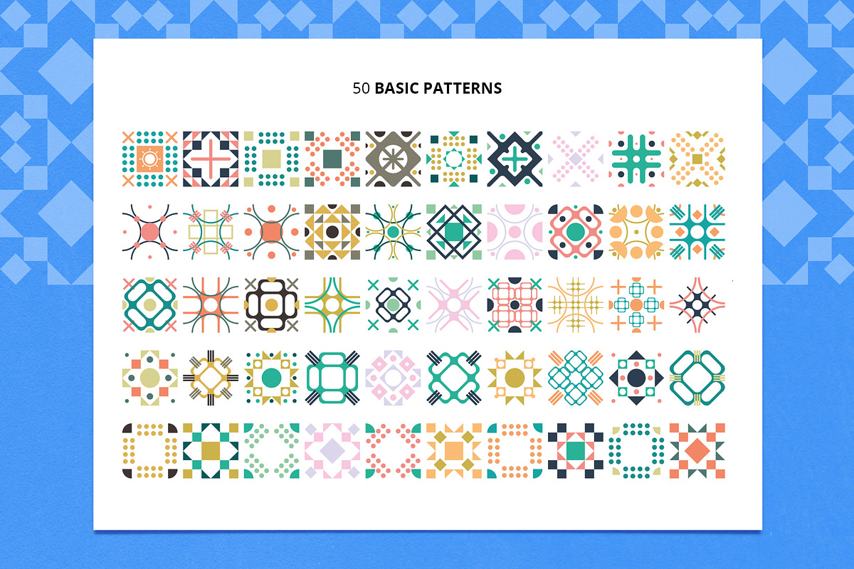 Playful Geometric Pattern Bundle, a Pattern Graphic by Juru Rancang Graphic (Photo 2 of 10)