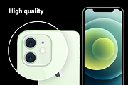 Mockups of the iPhone 12 Pro, an iPhone Mockup by AM Design (Thumbnail 3 of 8)