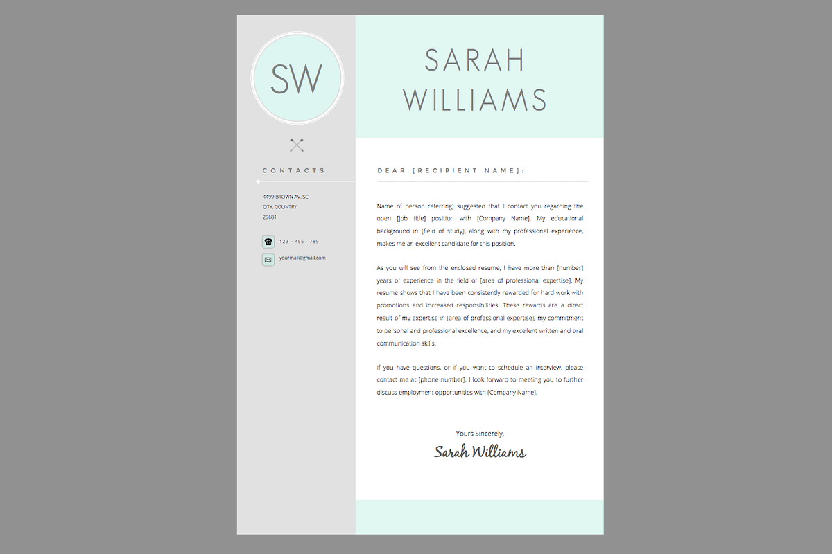 Resume Template + Cover Letter WORD, a Resume Template by PAPPERMINT RESUME STUDIO (Photo 3 of 4)