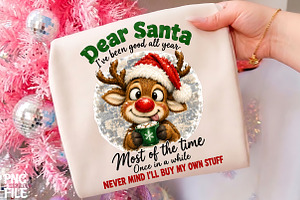 Dear Santa I Will Buy My Own Stuff, a Seasonal Illustration by CrexoraLab