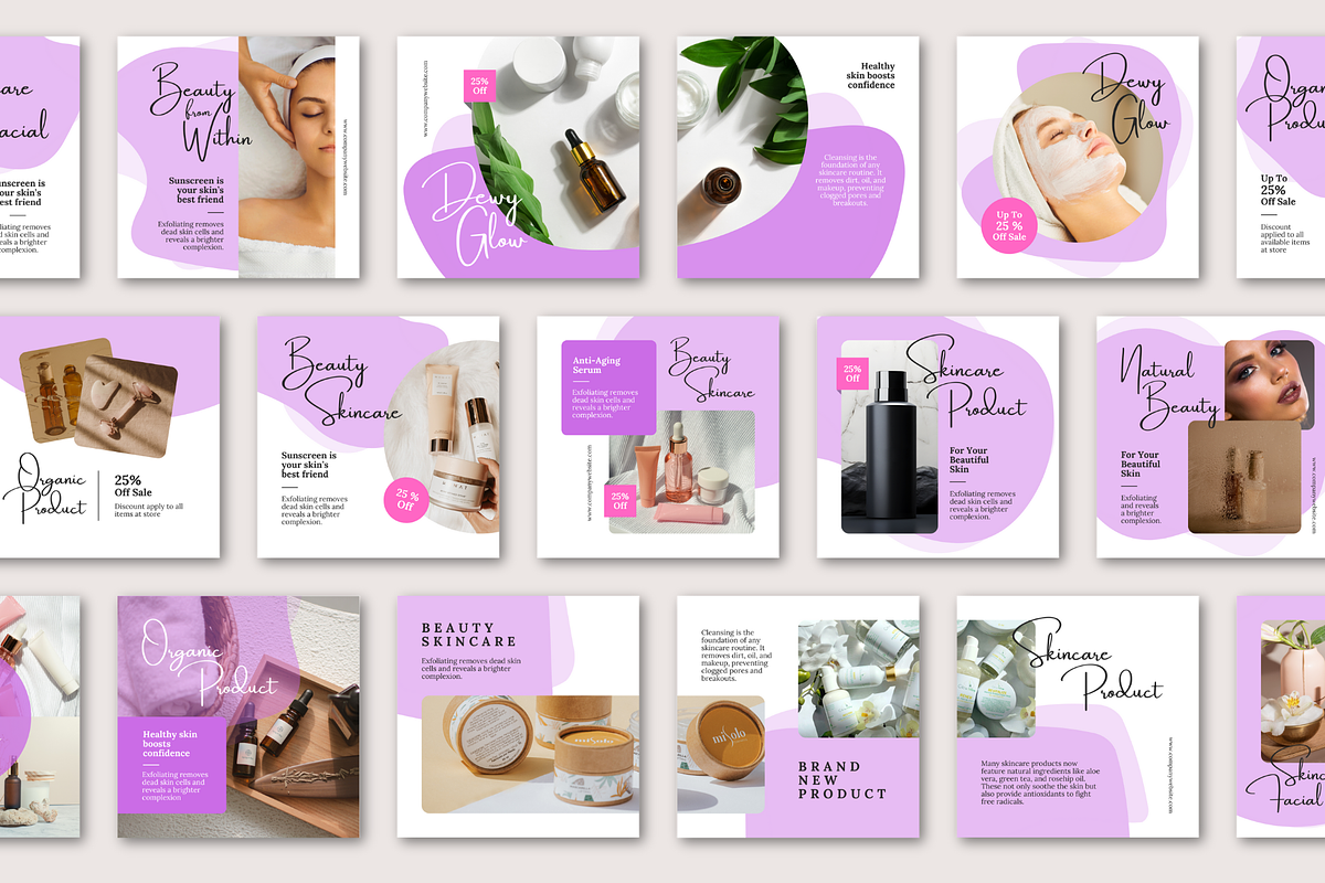 Beauty Skincare Canva Instagram, a Social Media Template by xyGraphic (Photo 2 of 3)