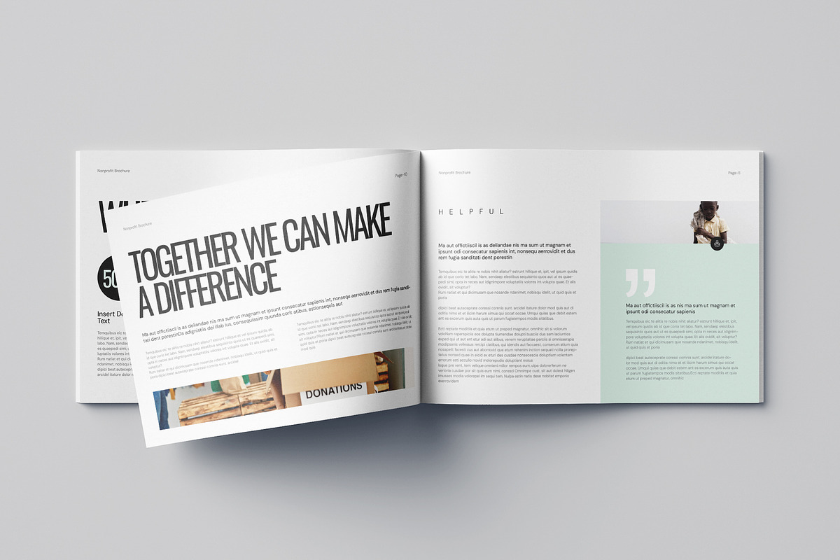 Nonprofit Charity Brochure Landscape, a Brochure Template by Pixelpick (Photo 7 of 9)