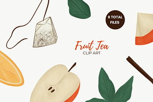 Fruit Tea Clipart, a Food Illustration by ryelart.design