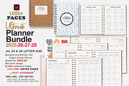 2025-2028 Ultimate Planner Bundle, a Stationery Template by MNT-Creator