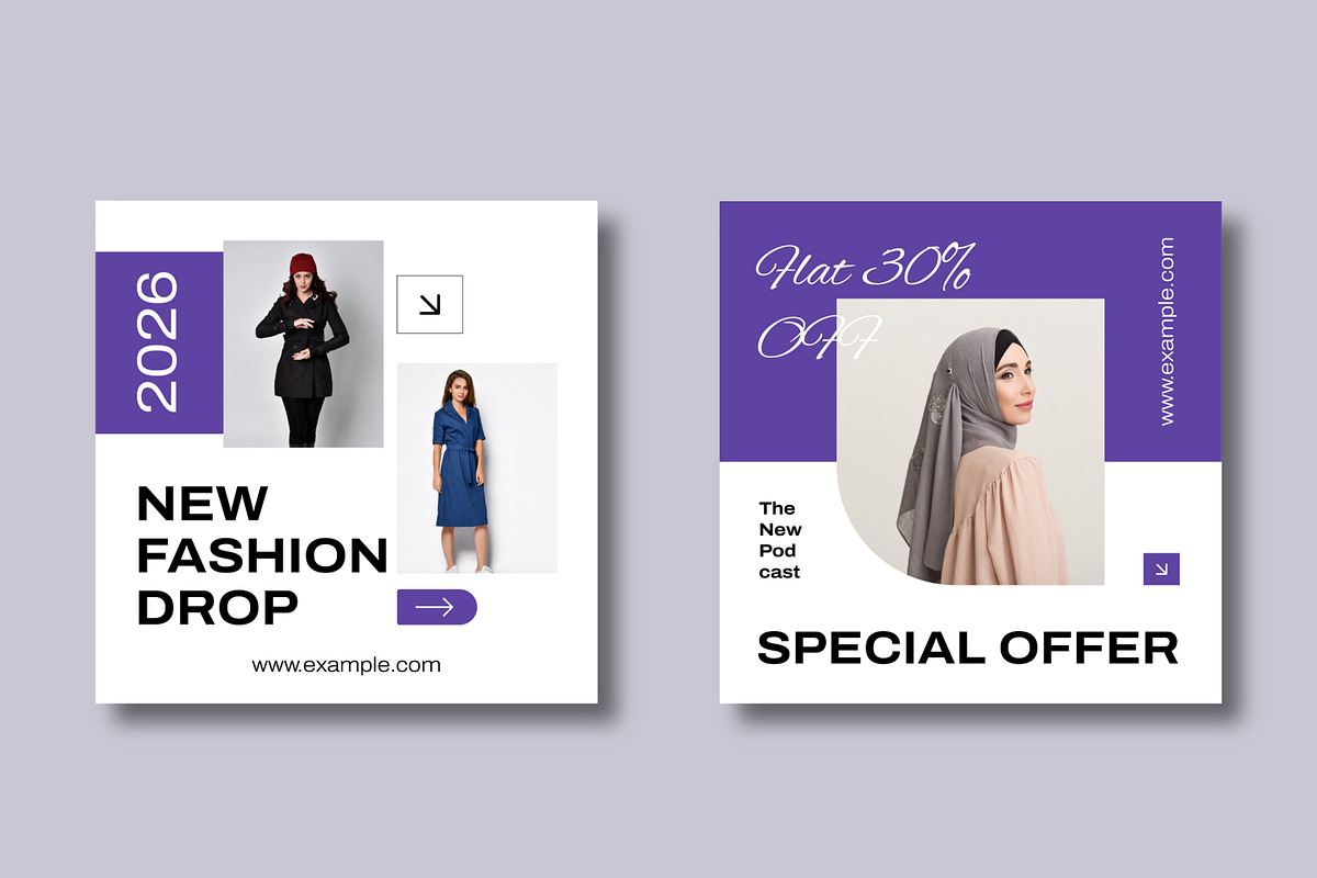 Fashion Social Media Template, a Social Media Template by MightyDesign (Photo 3 of 8)